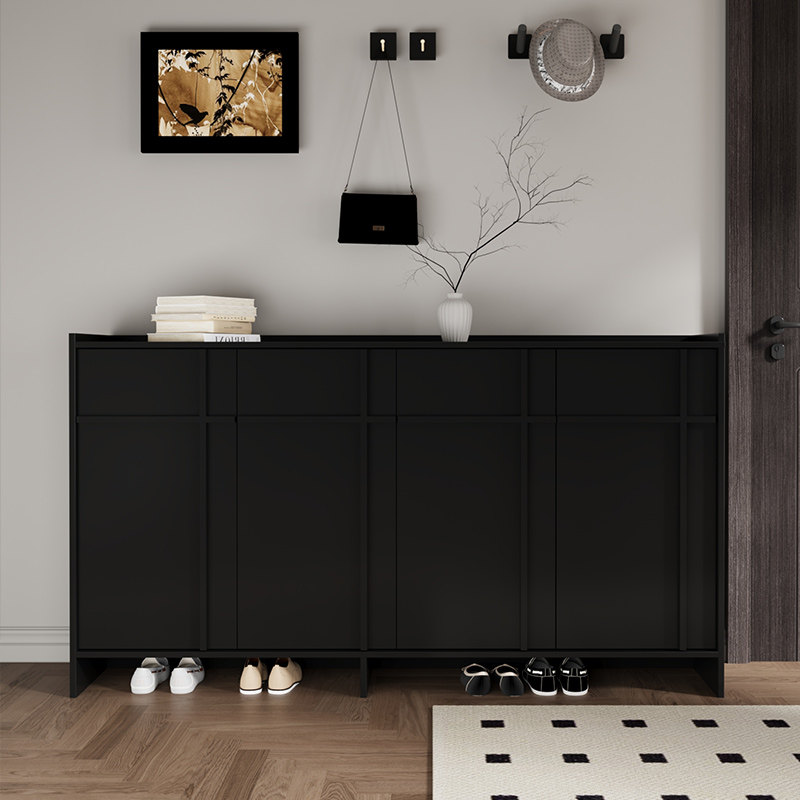 中古风实木鞋柜家用门口玄关柜一体骨骼线复古门口储物柜门外柜子,淘宝优惠券,粉丝福利购,淘宝优惠卷