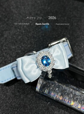 手链 PuppyJoy独家「蓝恋」蓝色牛皮手环高级手工定制