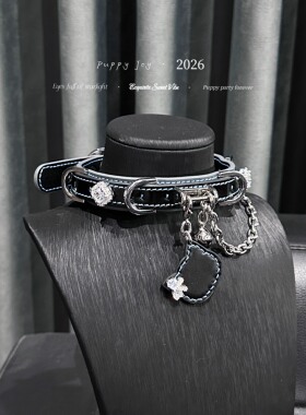 PuppyJoy「黑猫猫」项链颈带项圈小众男女choker项圈手工定制
