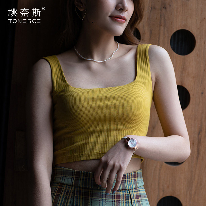 美背夏季短款打底设计感小众背心 桃奈斯背心吊带