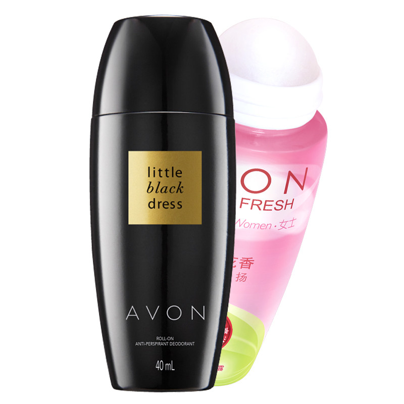 雅芳小黑裙男女滚珠持久淡香止汗露 avon雅芳晨曦香水