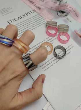 网红同款戒指其他树脂新款百搭女