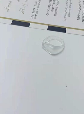 透明亚克力树脂小众百搭女戒