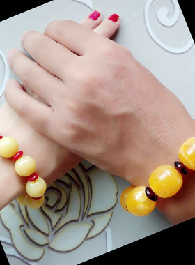 蜜蜡手链男女首饰小众高级佛珠