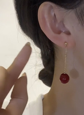 超仙气质长款珍珠流苏耳环女