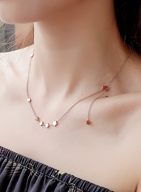 日韩风钛钢学生短款配饰锁骨链