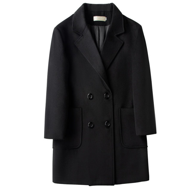 New style petite style black suit woolen jacket