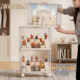 Figure display cabinet transparent blind box storage display stand