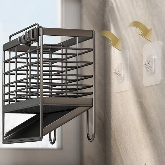 Kitchen chopstick tube household drain transparent storage rack