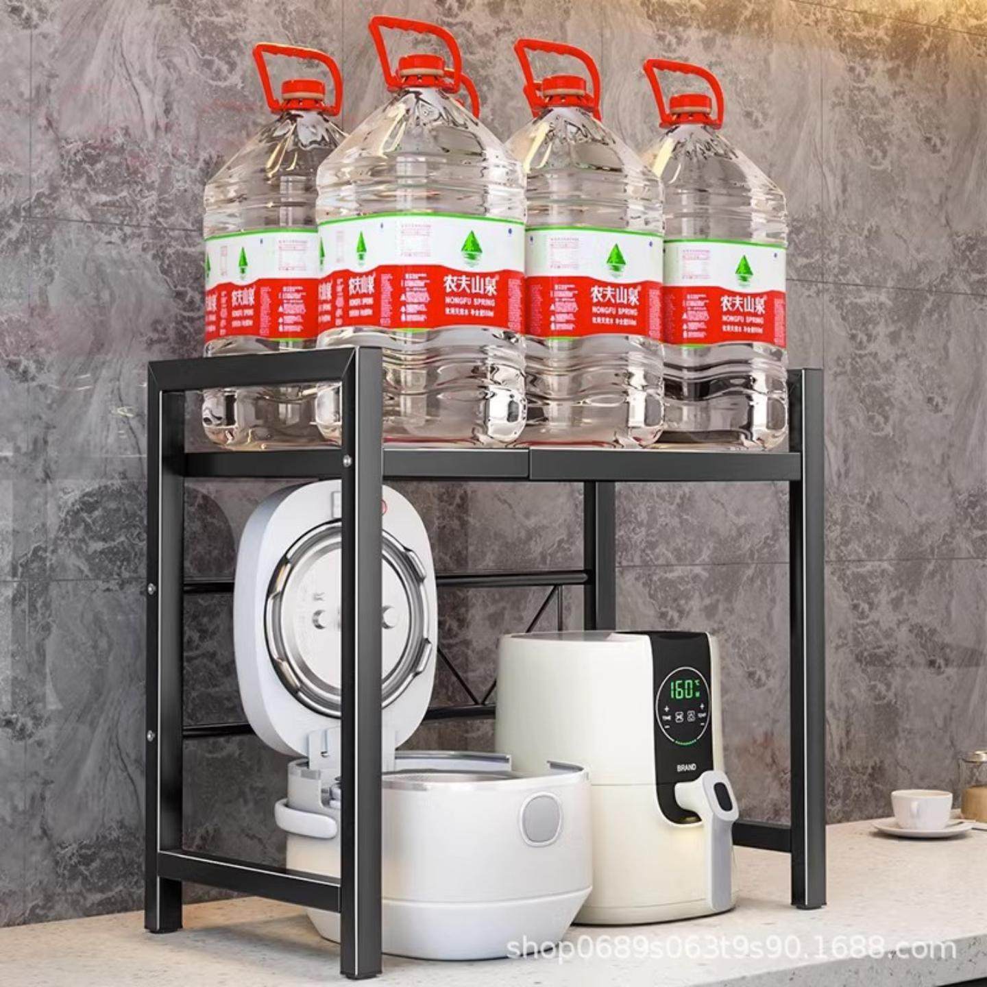 厨房置物架电饭煲置物架伸缩款微波炉架可伸缩烤箱收纳架台面家用,淘宝优惠券,粉丝福利购,淘宝优惠卷