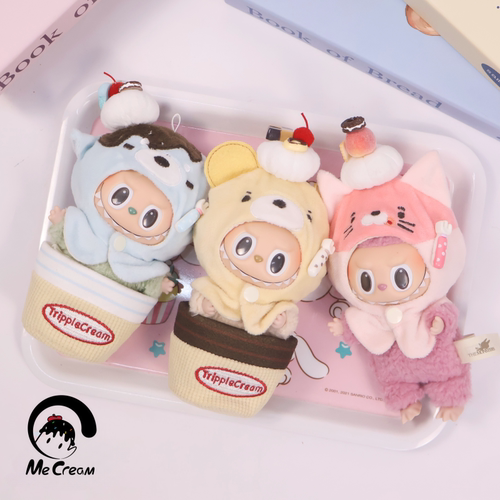 棉花娃衣拉布布labubu一二三代动物冰冰乐可爱搪胶盲盒挂件衣服 - 图2