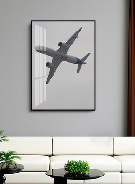 航空飞机挂画航空公司办公室酒店壁画国产客机C919飞机波音装饰画