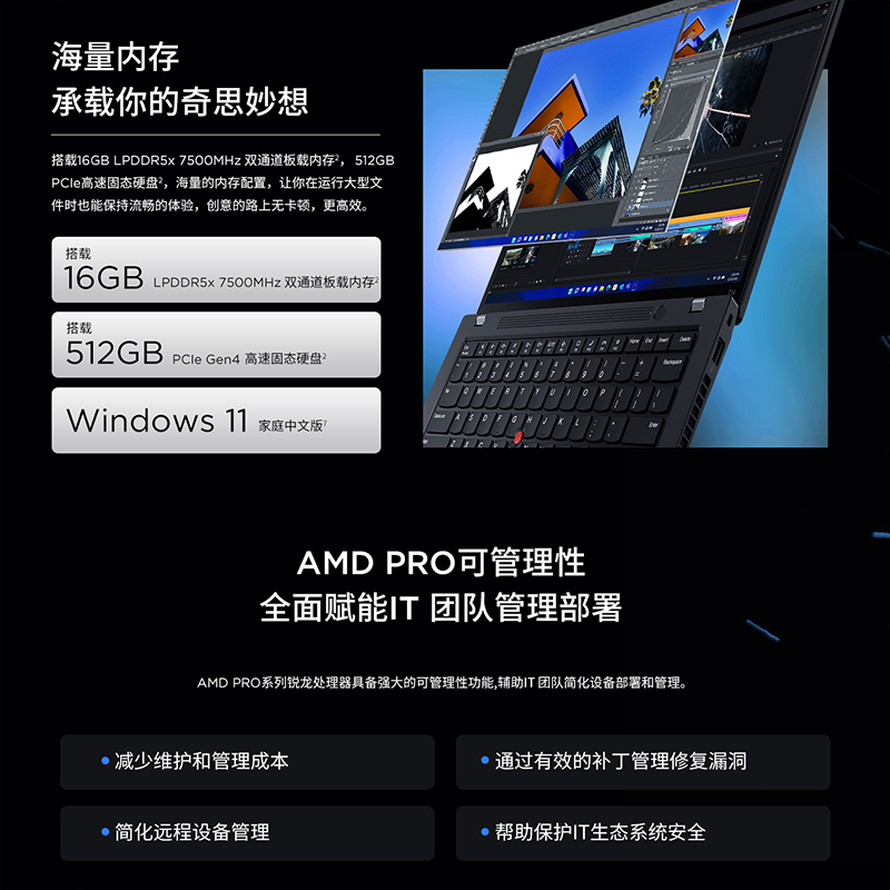 【12期免息】联想ThinkPad T14/T14s 锐龙R5/R7八核 14英寸商务办公轻薄便携学生手提ibm笔记本电脑官方旗舰 - 图1