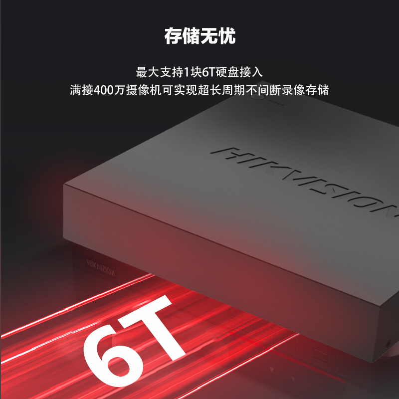 海康威视4G网络监控硬盘录像机PoE供电400万满接DS-NVR-F100/P/4G - 图1