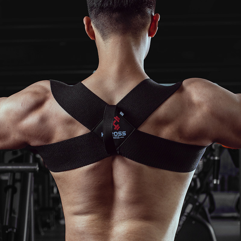 健身胸肌展开仰卧推举背部矫正带 kcross其他运动护具