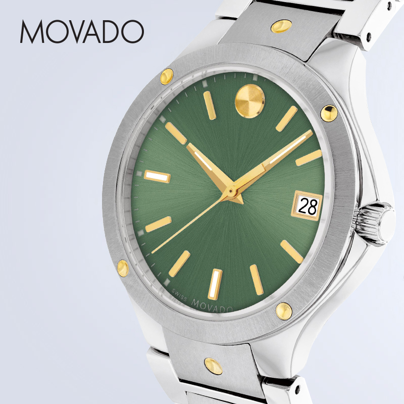 【520礼物】Movado/摩凡陀SE系列经典日历表盘钢带石英女手表 - 图1