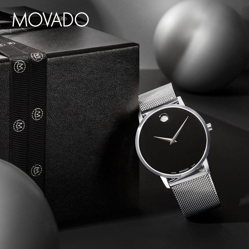 【520礼物】Movado/摩凡陀博物馆男士米兰编织链瑞士石英手表 - 图2