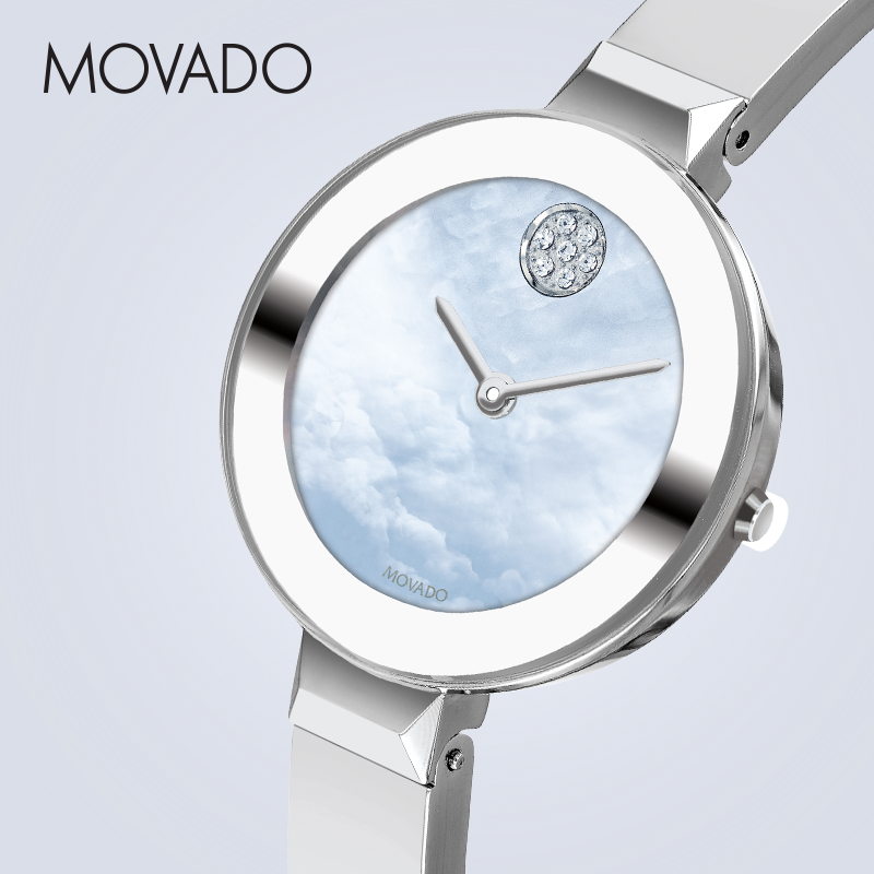 Movado/摩凡陀BOLD系列女表母贝表盘手镯式手链表