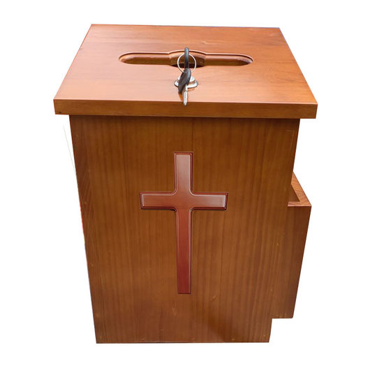Solid wood new church donation box donation box supports mass customization