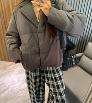 H1855 suit collar clothing wide quilted downswing with loose rope loose down clothes (support for seven days without reason)