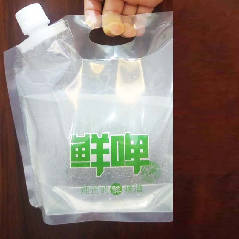 定制通用加厚啤酒外卖打包袋子现货散装扎啤手提塑料袋批发包邮-图2