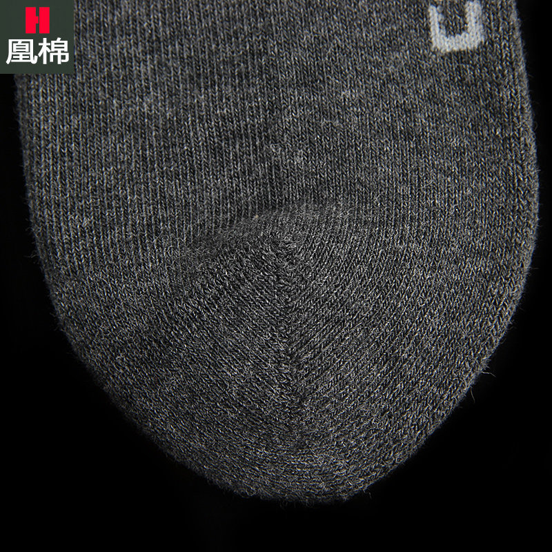 凰男士厚款秋冬季纯色中高筒棉袜子 凰棉短袜/打底袜/丝袜/美腿袜