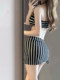 
Bikini swimsuit women's 2024 new three-piece set high-end European and American striped sexy small breasts seaside vacation hot spring