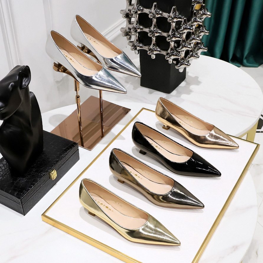 230-7欧美风复古时尚简约舒适低跟猫跟浅口尖头宴会女鞋春秋单鞋,淘宝优惠券,粉丝福利购,淘宝优惠卷