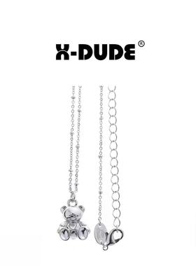 X-DUDEAQO联名款小熊吊坠项链