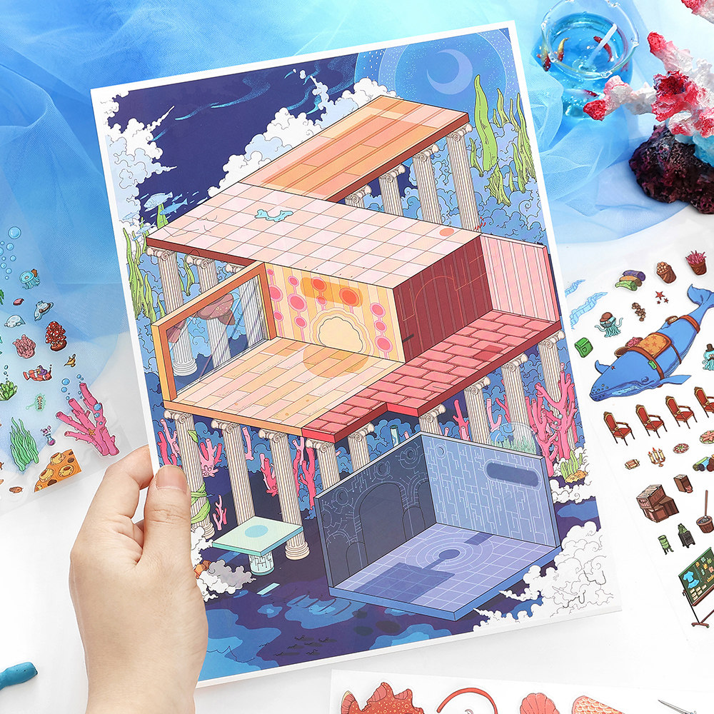 Infeelme 今日营业中27.0造景贴纸 深海会馆微缩场景diy解压贴画,淘宝优惠券,粉丝福利购,淘宝优惠卷