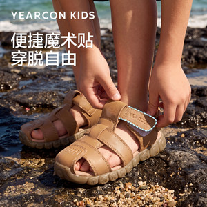 意尔康童鞋儿童凉鞋2026年夏季新款女童户外透气软底男童沙滩鞋