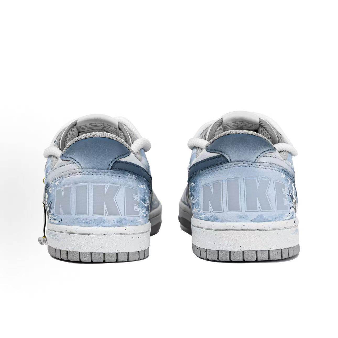 定制球鞋Nike Big Low 浮光翊马 晕染 手绘做旧 男子 低帮板鞋,淘宝优惠券,粉丝福利购,淘宝优惠卷