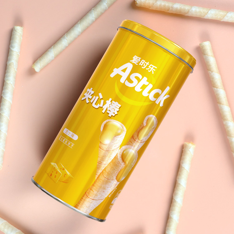 Astick爱时乐夹心棒A150g*3罐【节日送礼聚会小零食儿童饼干蛋卷 - 图2