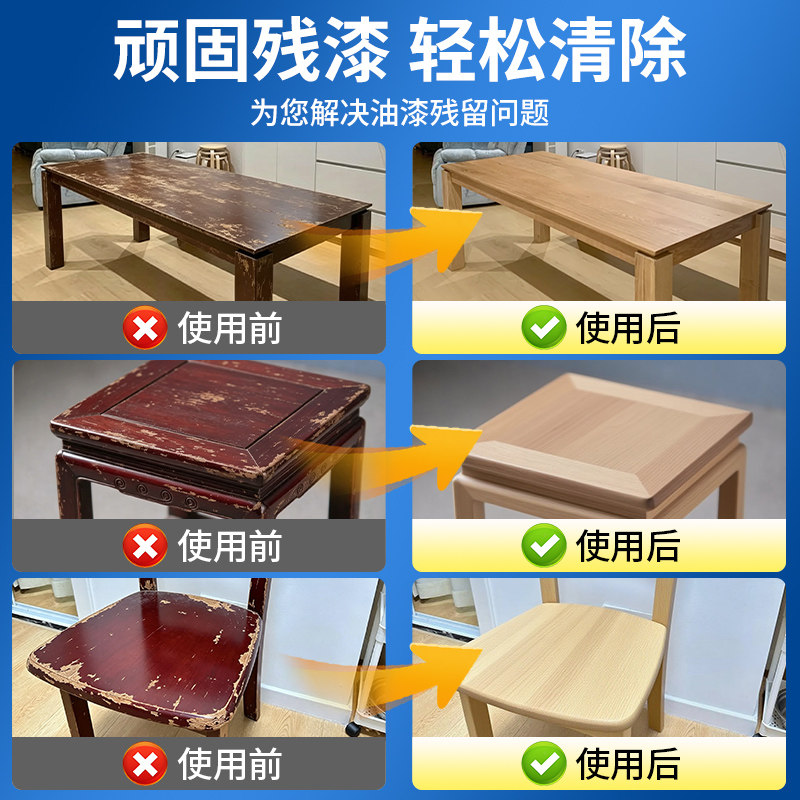 Powerful paint remover for wood furniture