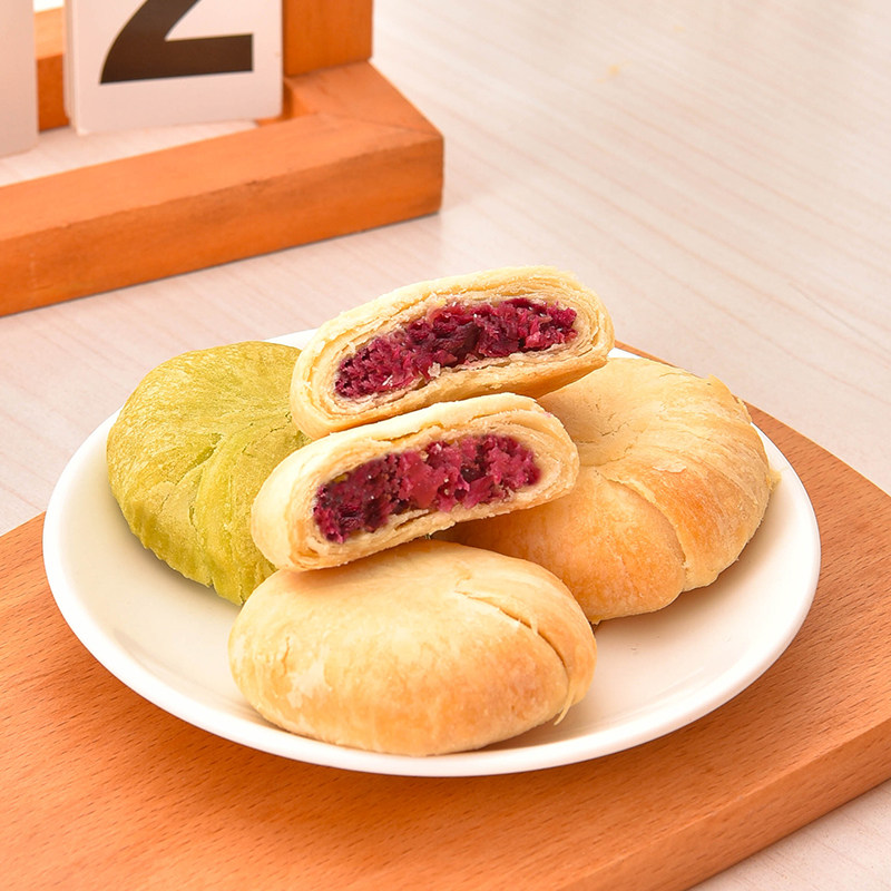 鲜花饼云南特产玫瑰花早餐整箱面包 板牙妹妹传统糕点