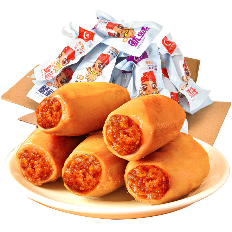 鱿鱼仔即食满籽带籽丝香辣墨鱼仔 板牙妹妹即食鱿鱼零食