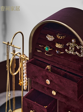 壹间家居卧室首饰收纳盒精致复古