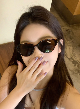 琥珀色甜酷防紫外线猫眼太阳镜