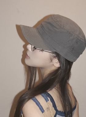日系原宿风百搭平顶鸭舌帽子女