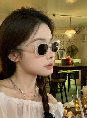 果冻色方框开车防晒偏光眼镜女夏