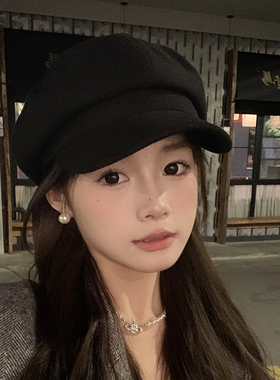 日系文艺经典八角帽女秋冬显脸小