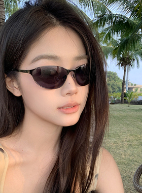 时尚复古遮阳防晒小猫眼墨镜女夏