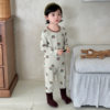 10A Antibacterial Autumn and Winter New Children's Boneless Underwear Set Lycra Autumn Clothing for Boys and Girls at Home Clothing