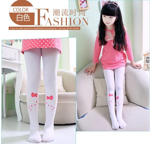 春秋夏季女童打底连裤袜儿童长筒袜女孩舞蹈白色童装薄款宝宝丝袜 - 图1