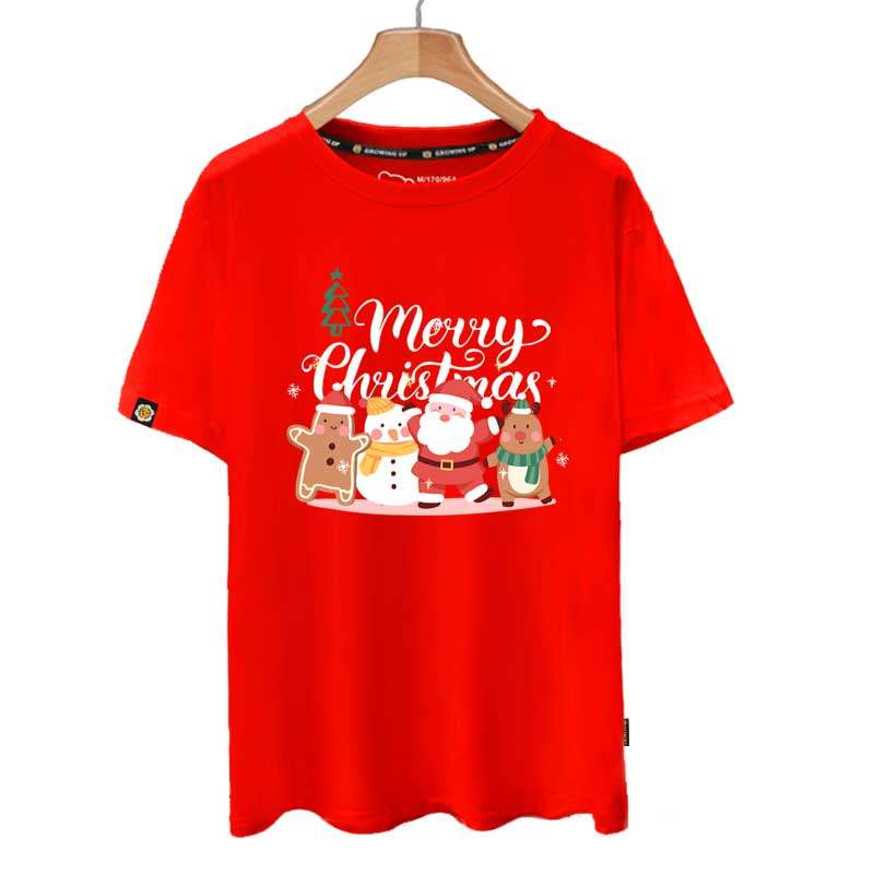 圣诞节圣诞老人姜饼人雪花t恤衫 罗秋T恤