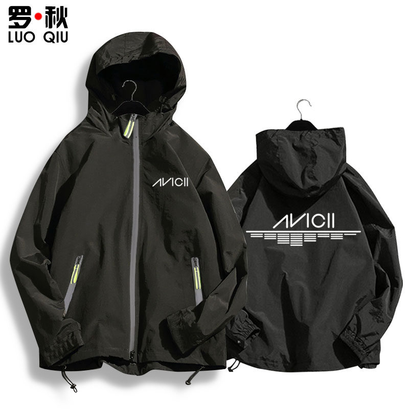 电音Avicii艾维奇A神ins同款火连帽外套男女学生休闲开衫夹克衣服 - 图1