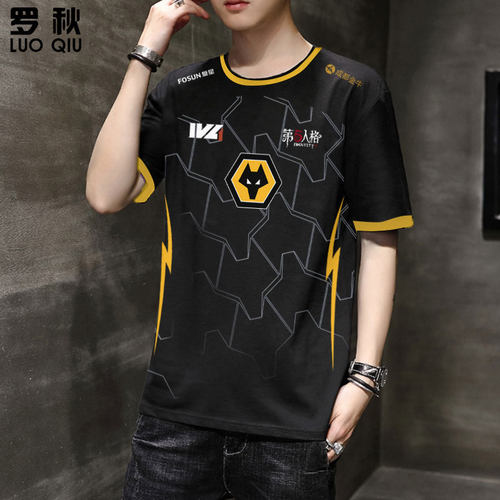 成都狼队战队队服IVL第五人格487同款速干短袖t恤衫男女冰丝半袖 - 图0