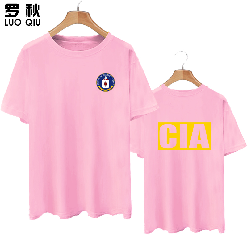 美中央情报局CIA特工探员电影电视剧周边纯棉短袖t恤衫男女半袖夏