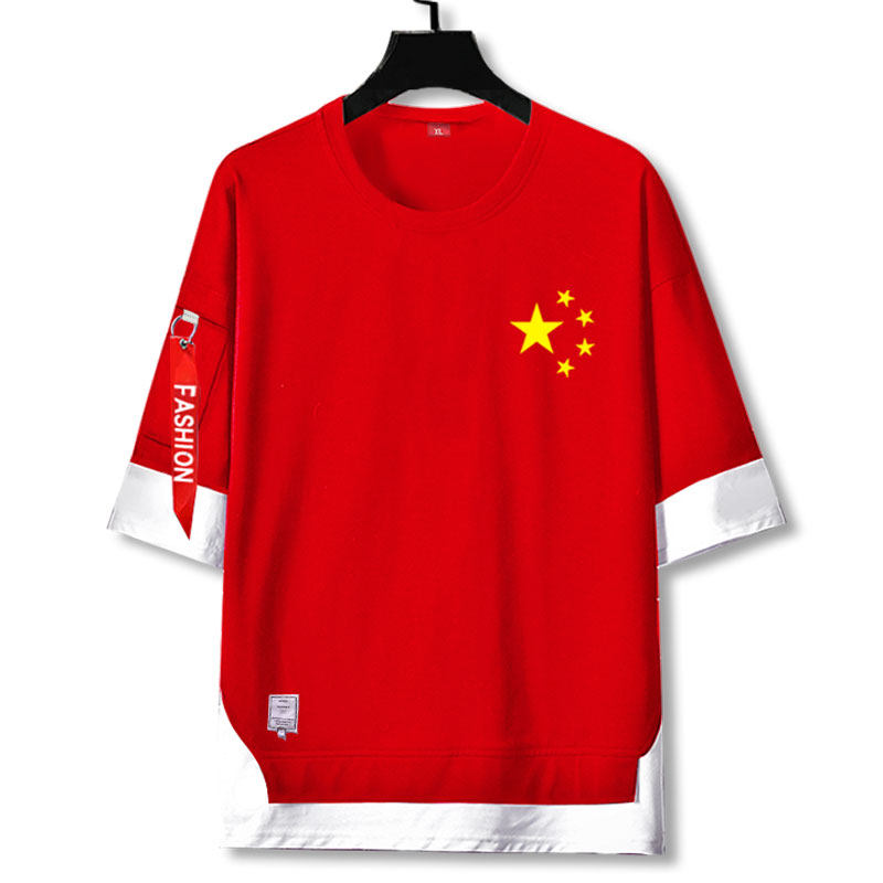 2020国庆节爱国中国71周年定制班服 罗秋T恤