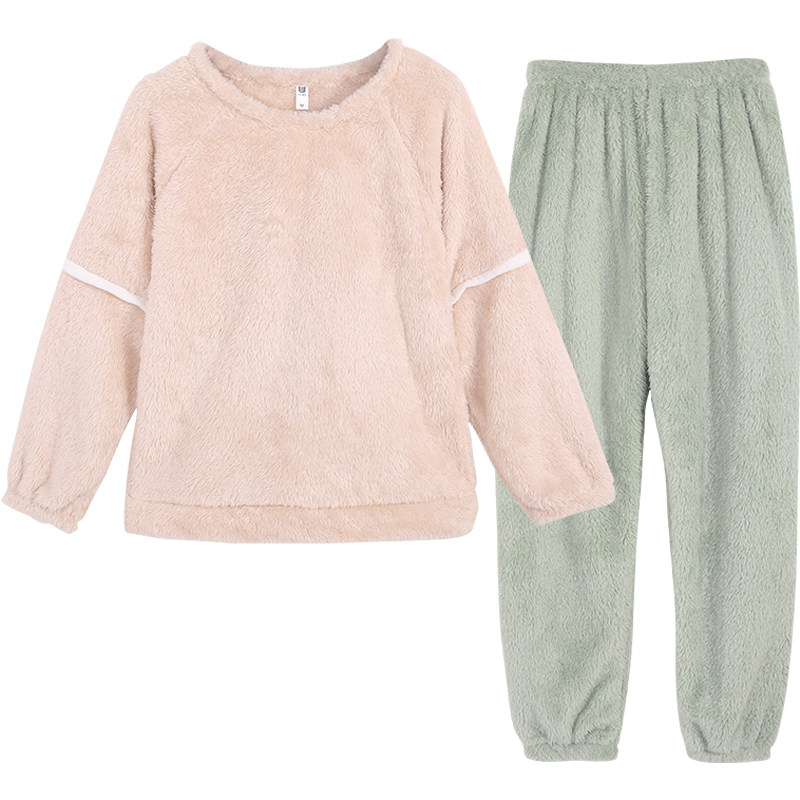 2020年新款秋冬季法兰绒珊瑚绒睡衣 恬穗睡衣/家居服套装